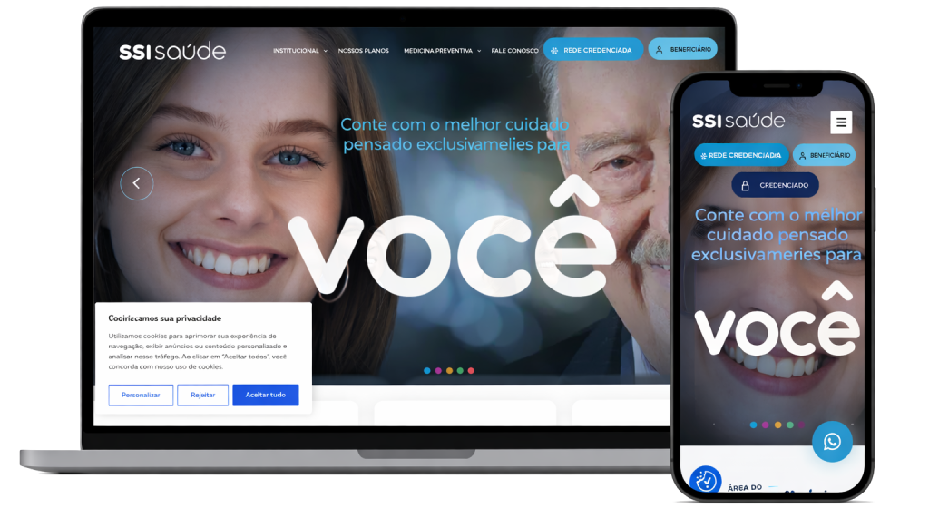 Site desenvolvido para SSI Saúde